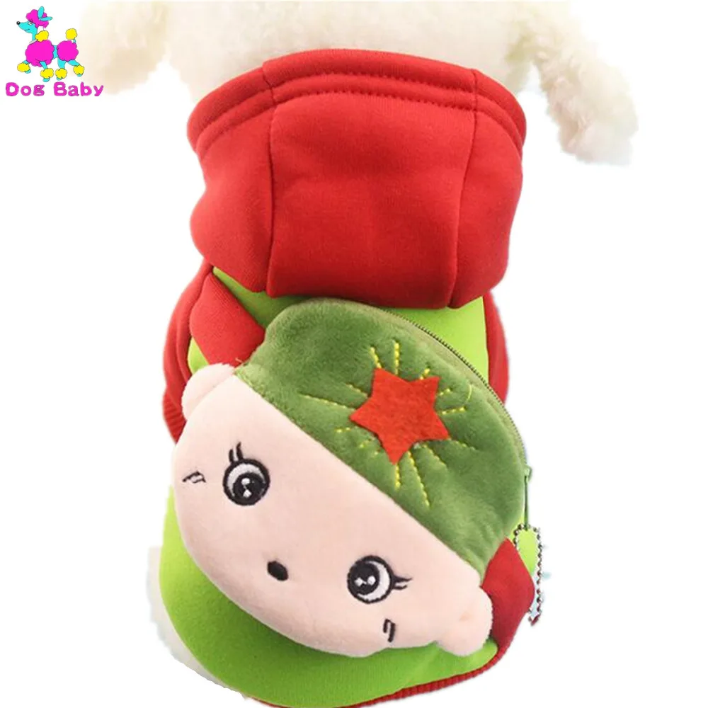 DOGBABY/куртка для собак 100% хлопок зимние толстовки с капюшоном питомцев шапка милым
