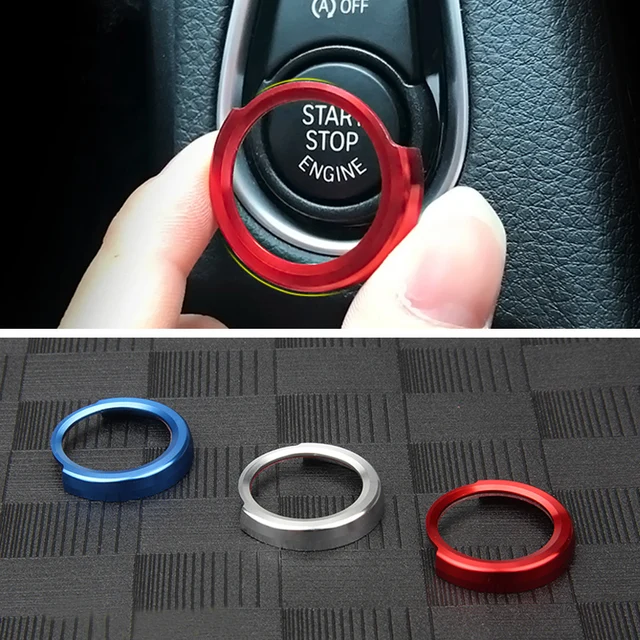 Anzulwang-cubierta de anillo de arranque para motor de coche, accesorios para BMW X1, F48, F20, F21, F30, F32, F33, F34, F36, F45, F46, 1, 2, 3, 4 Anzulwang-cubierta de anillo de arranque para motor de coche, accesorios para BMW X1, F48, F20, F21, F30, F32, F33, F34, F36, F45, F46, 1, 2, 3, 4
