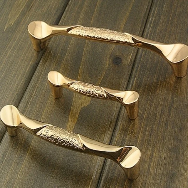 Gold Pulls / 3.75" 5" 6.3" Drawer Handle Acrylic Smoke Lucite