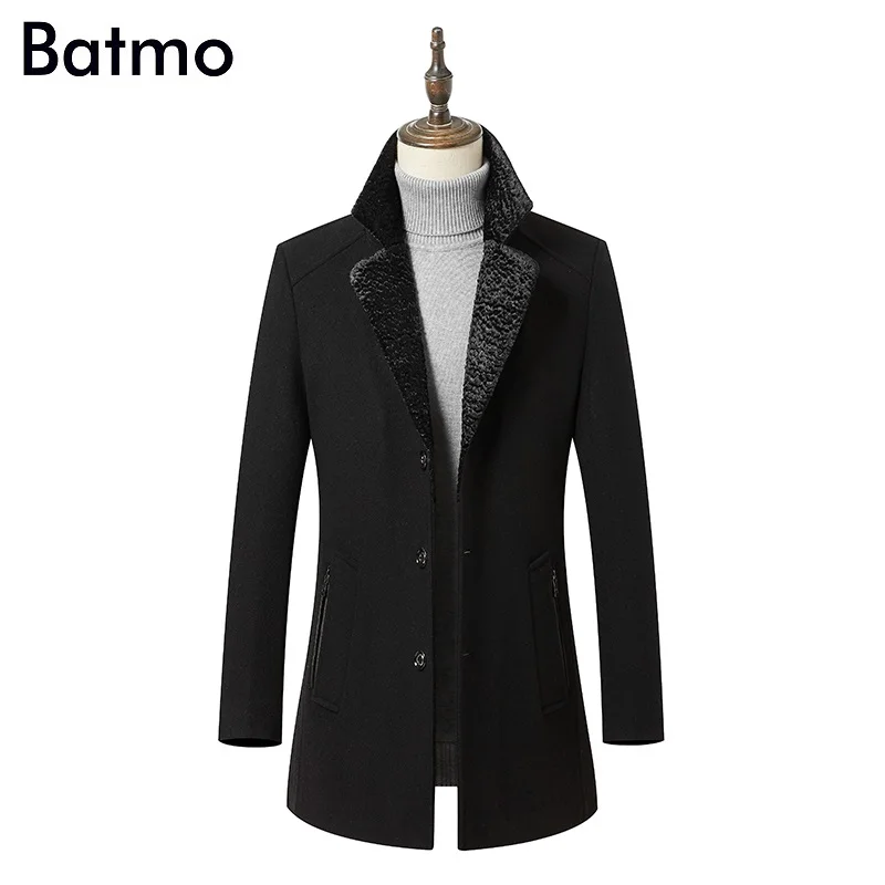 Batmo 2018 new arrival winter high quality wool smart casual trench coat men,men's winter coat ,men's jackets QH1803 Batmo 2018 new arrival winter high quality wool smart casual trench coat men,men's winter coat ,men's jackets QH1803