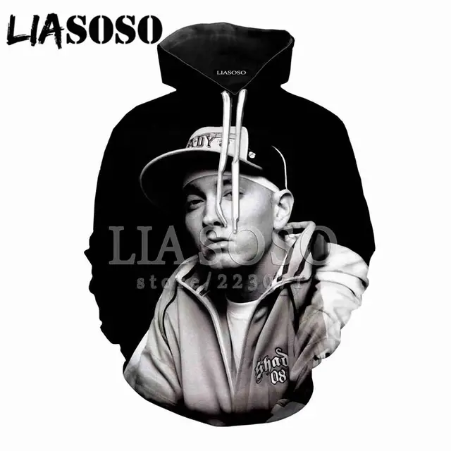 LIASOSO Eminem hoodie Music Rap God Men Women hoodie 3D Print Rapper