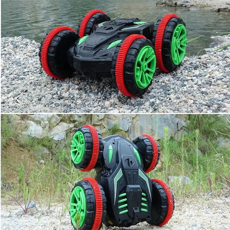 RC трюк автомобиль дистанционного управления автомобиль Лодка 4WD 6CH 2,4 ГГц внедорожный Электрический гоночный 360 ° Spins Land вода