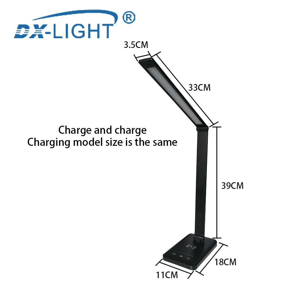 Concise Style Foldble USB LED Desk Lamp Table Lamp Touch Induction Lamp DC 5V Eye-protection Phone USB/Wireless Charge