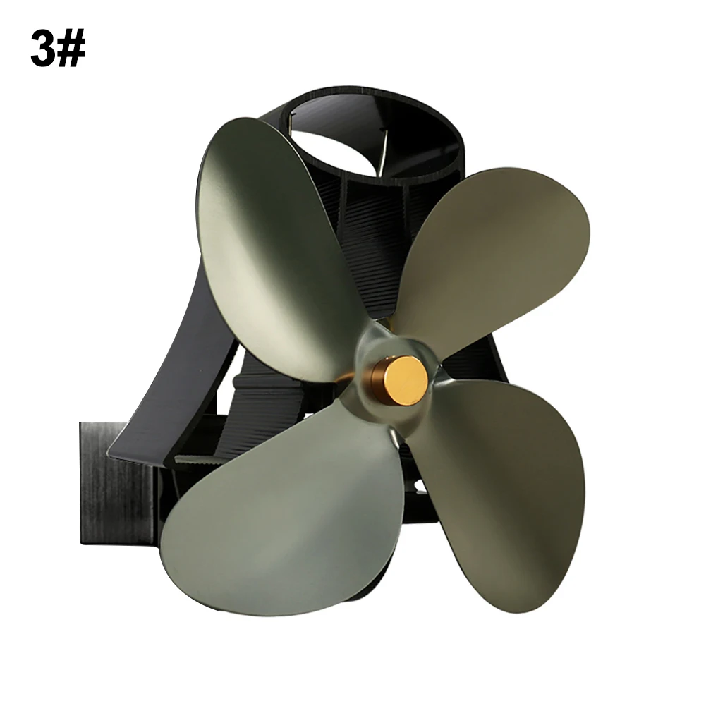 Анти-грязный черный дымоход вентилятор вентиляционный канал установлен 4 лезвия Вентилятор для камина распределение нагрева трубка для дыма набор устройств для радиатора - Цвет: 3