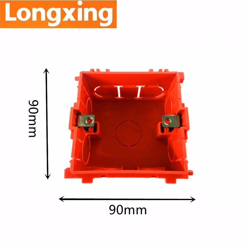 88 мм* 85 мм* 53 мм Longxing Multifuntion Монтажная распределительная коробка внутренняя кассета оранжевая ПВХ задняя/темная коробка стандартная распределительная коробка