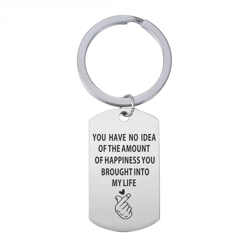Creative YOU HAVE NO IDEA OF THE AMOUNT Stainless Steel Pendant Lettering Keychain To Best Friends Gift