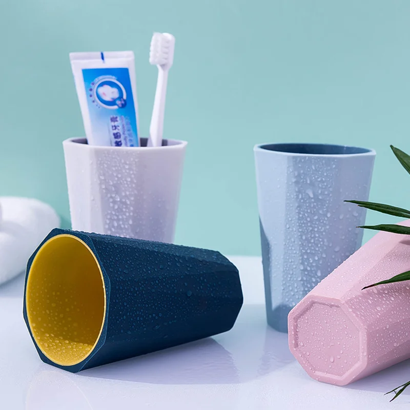 

450ml Shaped Nordic Style Toothbrush Holders Cup Home Drinking Washing Bathroom Accessories Mouth Tooth Plastic Water Mug Cup