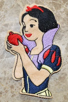 

HOT SALE! ~ Lovely PRINCESS Snow White Red Apple Embroidered Iron On Patch ~ can be sewed ~ DIY accessory Applique