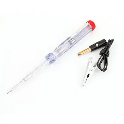 

Alligator Clamp Plastic Handle Electric Circuit Voltage Tester DC 6V 12V 24V