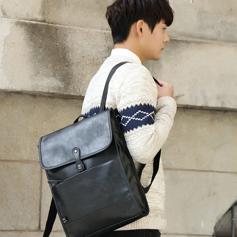 Three-box Leather Men Backpack Fashion Large Capacity Travel Bags High Quality Rucksacks Business Man's Laptop Bags Mochila
