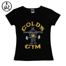 Gold’s T shirt Women Bodybuilding Golds Crop Tops Tshirt Short Sleeve Workout Fitness Undershirt Cotton Clothing Summer