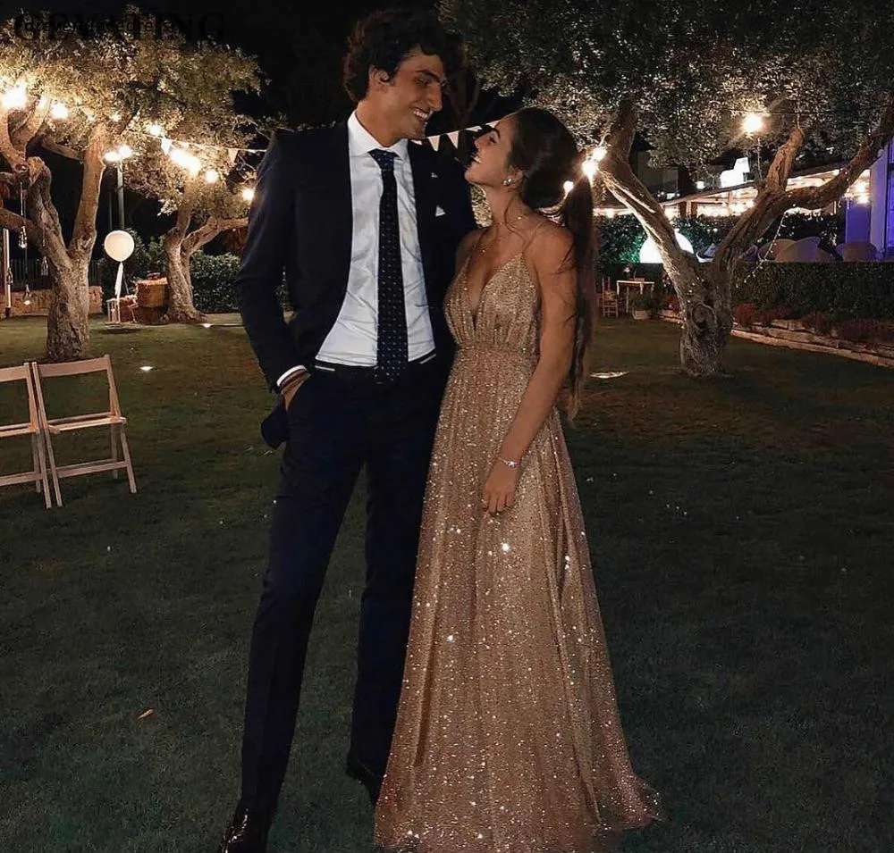 Sparkle Sequined Evening Prom Dresses Formal Sexy Backless A Line Spaghetti Strap Long Vestidos Party Occasion Gowns BC1004  145 (8)