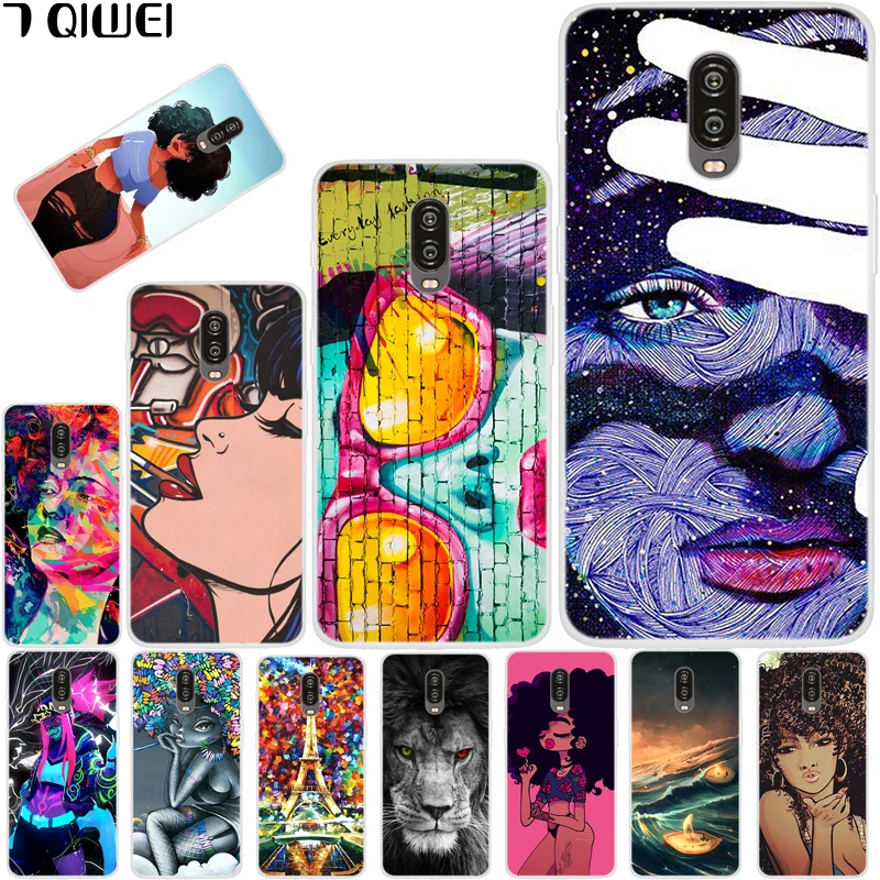 

For Oneplus 6T Case 6.4'' Silicone Soft TPU Back Cover For Oneplus 6T One Plus 6T Case Oneplus6T One Plus 6 T 1+6T Cool Girl