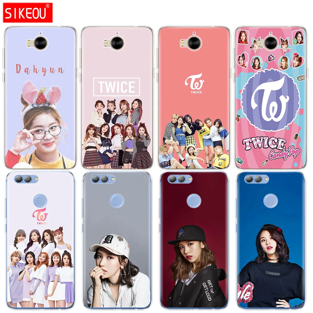 

Silicone phone Cover Case for huawei Y3 Y6 Y5 2 II 2017 nova 2s 2 LITE plus TWICE Kpop