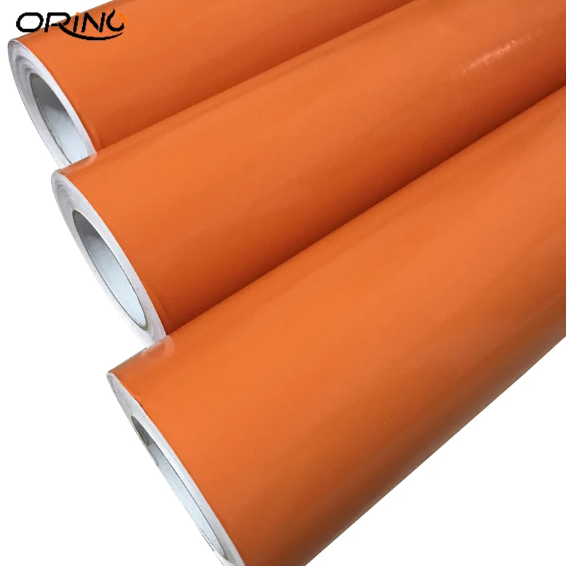 Orange Glossy Vinyl Film Sticker-2