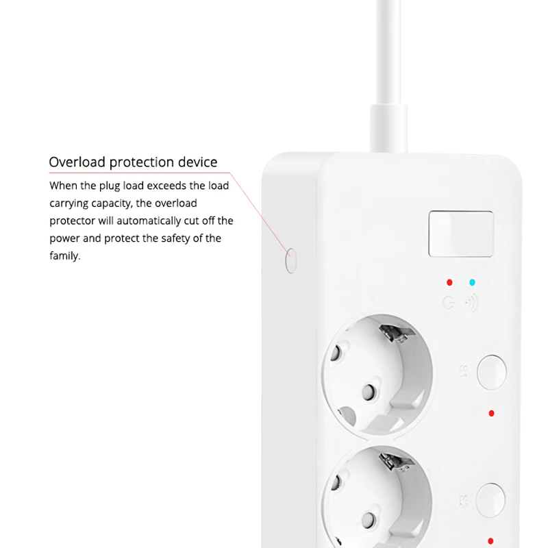 Умная Wi-Fi мощность полосы ЕС Plug 2USB 1,8 м розеточный удлинитель питания сетевой фильтр таймер стабилизатор напряжения поддержка Alexa Google IFTTT