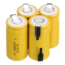 High quality battery 10 PCS yellow color Rechargeable Battery hot sell Sub C SC 1