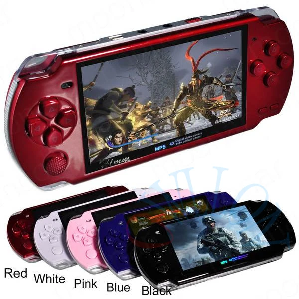 

Handheld Game Console 4.3 inch screen mp4 player MP5 game player real 8GB support for psp game,camera,video,e-book for kids game