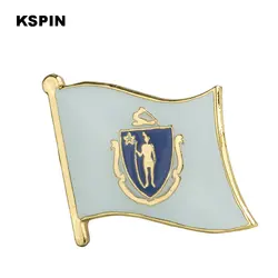 США штата Массачусетс значки значок-флажок флаг lapal булавки на рюкзак булавки для одежды 1 шт. XY0193