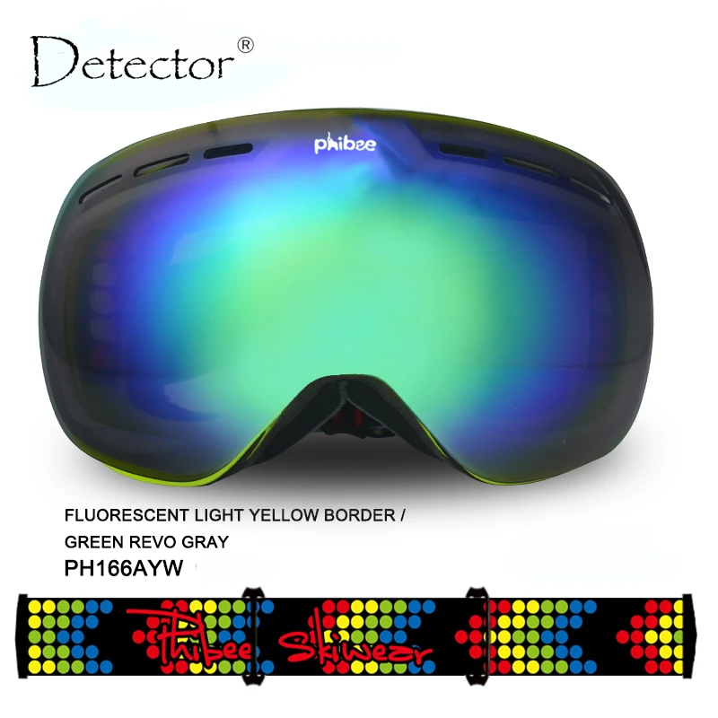 Goedkoop Detector Skibril Mannen Vrouwen Snowboard Bril Grote Ski Masker Sneeuw Bril Ski euml;n Dubbele UV400 Anti Fog