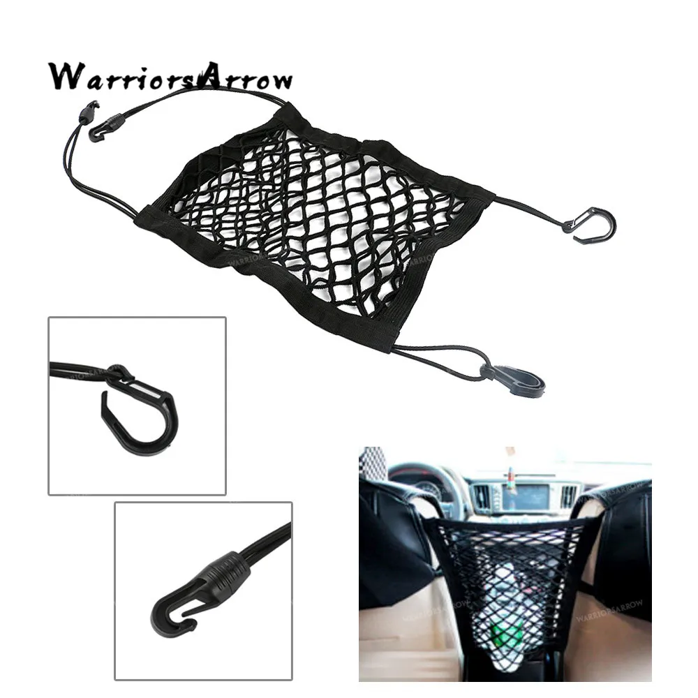 

WarriorsArrow 30cm x 25cm Car Mesh Net Storage Front Seat Gap Bag Truck Holder Hanging Cargo Organizer