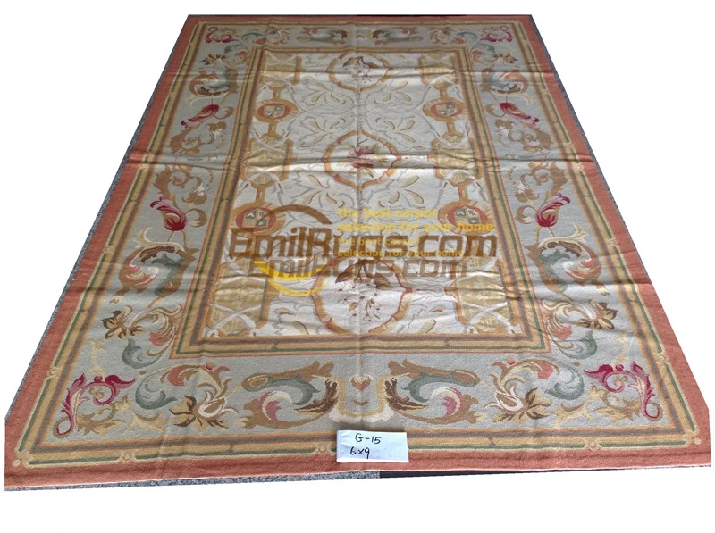 

Style Luxury Needle Point Hand-woven Carpet Handmade French Auburn Pine Foot 100% Wool Carpet New Listing Luxury Wool Rug Carpet