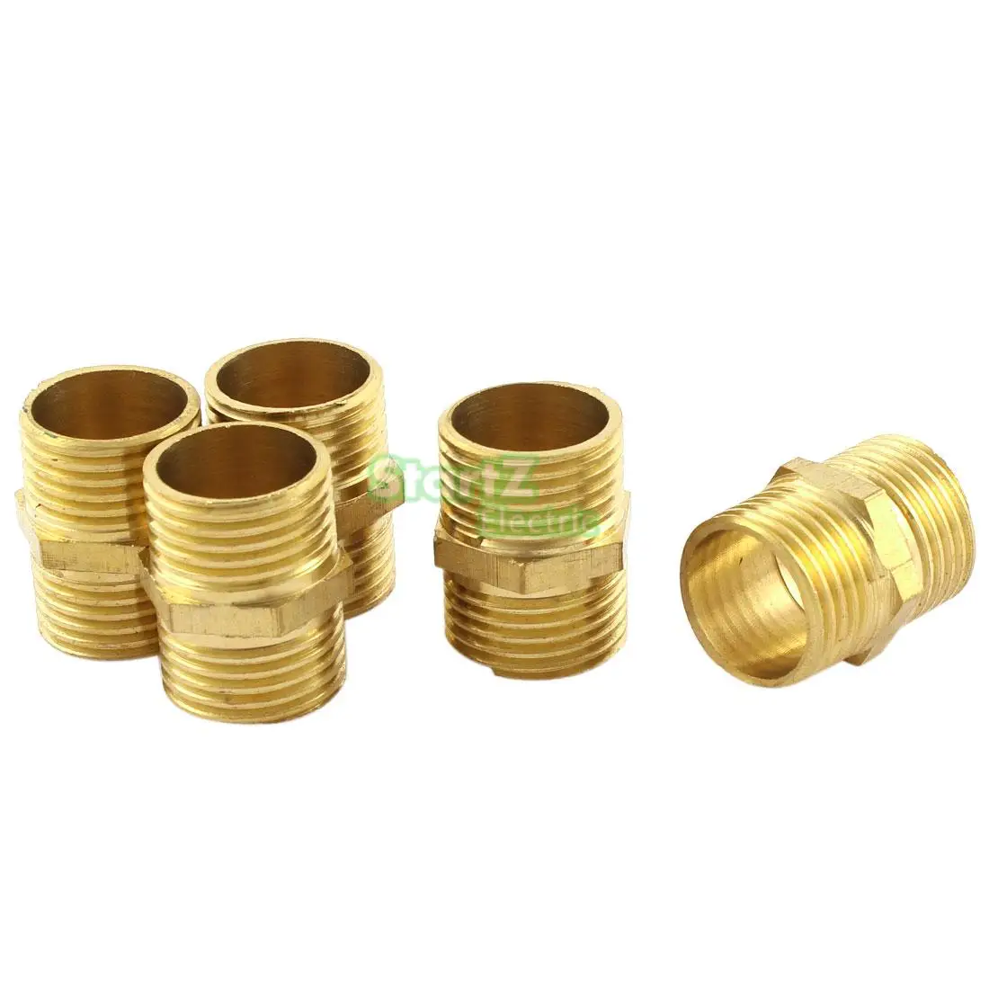 5 Pcs 1/2 BSP Male to Thread Equal Fitting Brass Hex Reducer Nipple Quick Connector | Обустройство дома