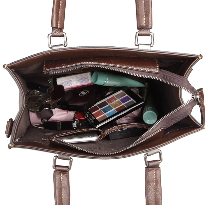 AETOO Leather women's bag, head cowhide shopping bag, retro college wind bucket bag, single shoulder oblique cross handbag