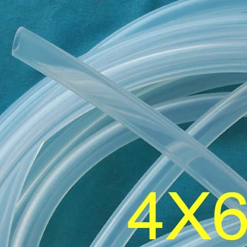 

4mm ID 6mm OD 4X6 Transparent Food Grade Medical Use FDA Silicone Rubber Flexible Tube / Hose / Pipe