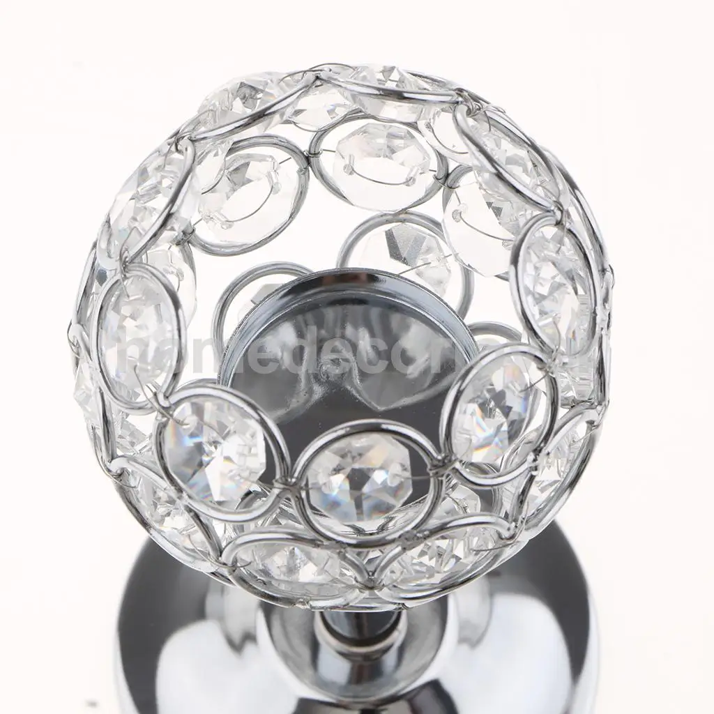 Long Stand Crystal Candle Holder Tea Light Stand Candelabra Candlestick Home Pub Bar Events Parties Decor