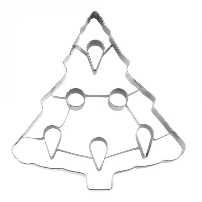 Нержавеющая сталь Рождественская елка снежинка Бисквит резак формы торт Декор выпечки инструмент TB