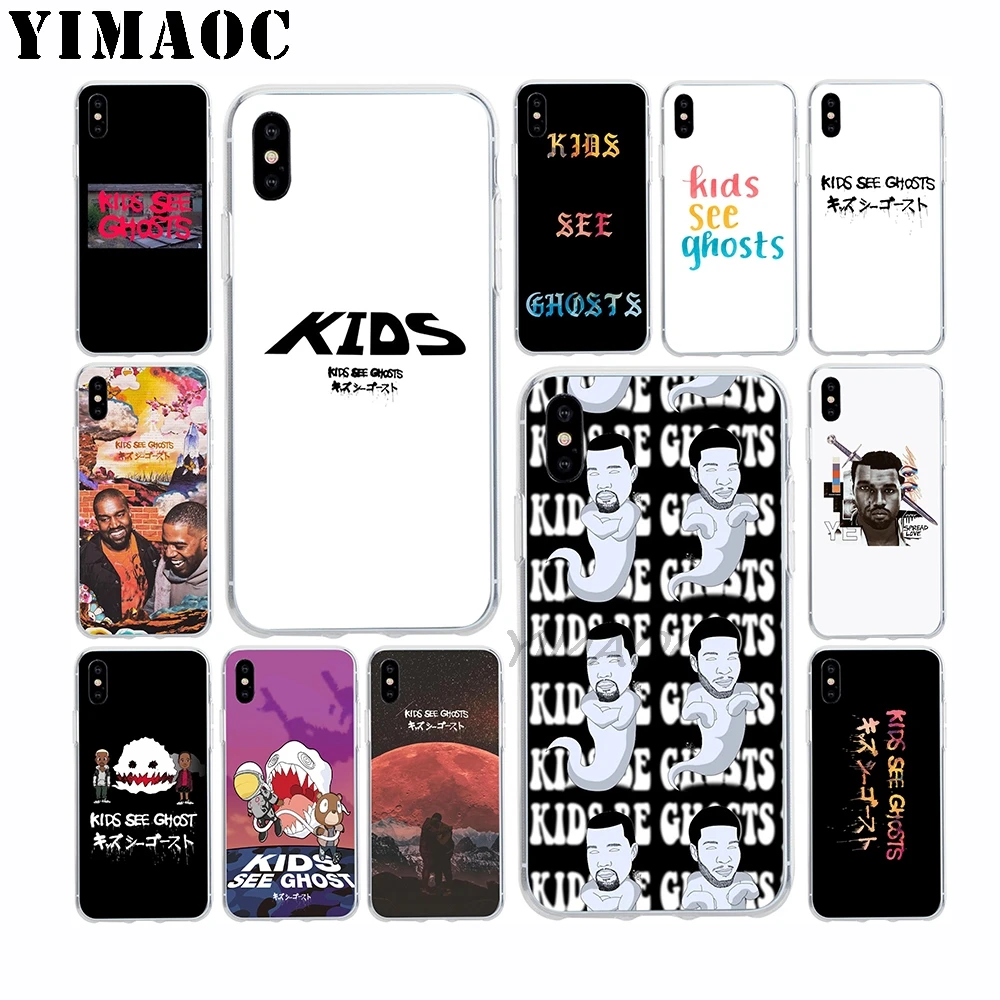 Kids See Ghosts Kanye West Soft Silicone Case for Apple Iphone 11 Pro Xr Xs Max X 10 8 Plus 7 6S 6 SE 5S 5 7Plus 8Plus |
