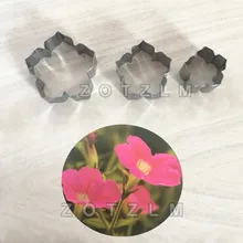 3 шт./партия Петуния в форме цветка из нержавеющей стали Формочки для теста инструменты форма для торта фруктовое печенье плесень утренняя Глория JSM050