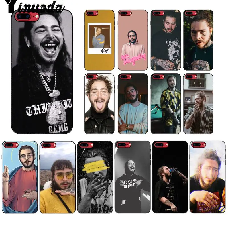Yinuoda post malone DIY чехол для телефона с рисунком iPhone 6S 6plus 7 7plus 8 8Plus X Xs MAX 5|Бамперы| |