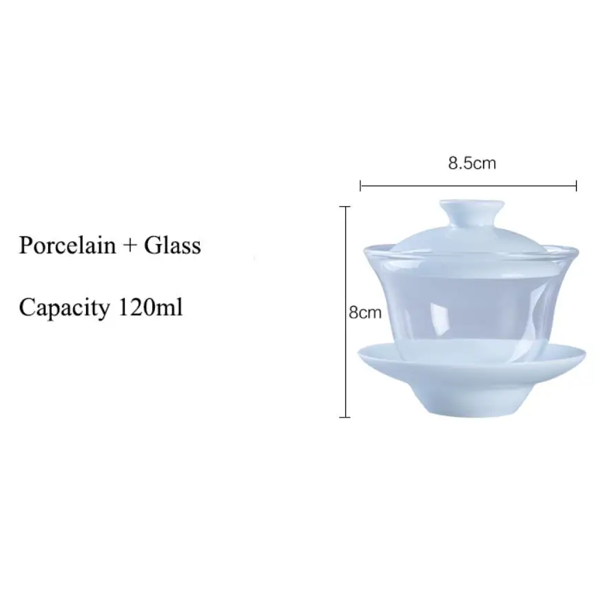Чайный сервиз Celadon с термостойким стеклом Gaiwan для китайского чая Gongfu чайные