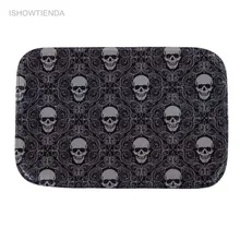 Горячий 40*60 см праздничный коврик с принтом черепа, коврик для дома и отдыха, праздничный декоративный Придверный коврик для Хэллоуина