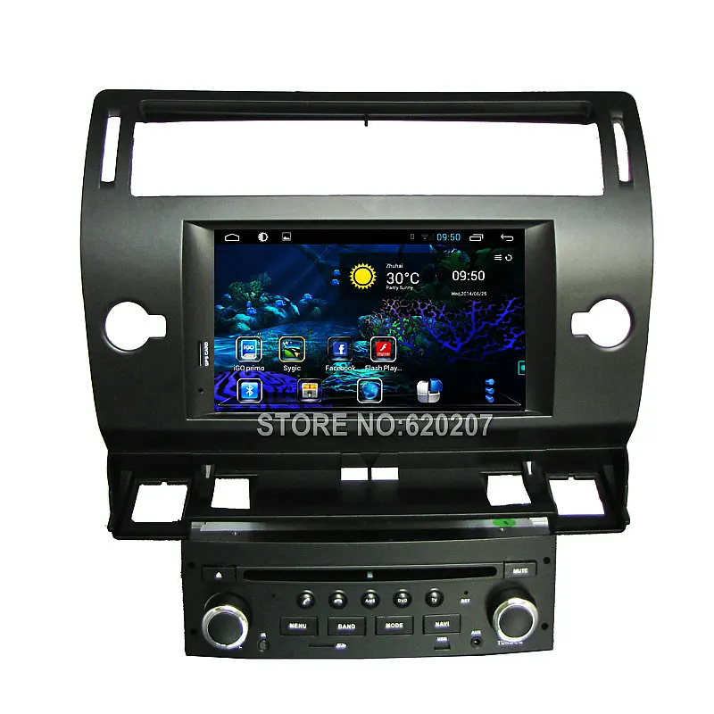 Quad Core Android 4 4 CAR DVD GPS player navigation FOR CITROEN C4 car audio car