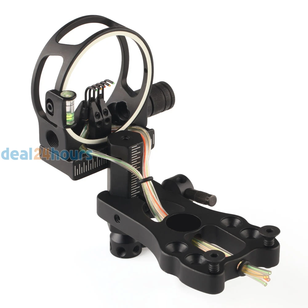 

Black Archery Compound Bow Sight 5 pins with Sight Light & Rope 0.019" fiber Free Shipping