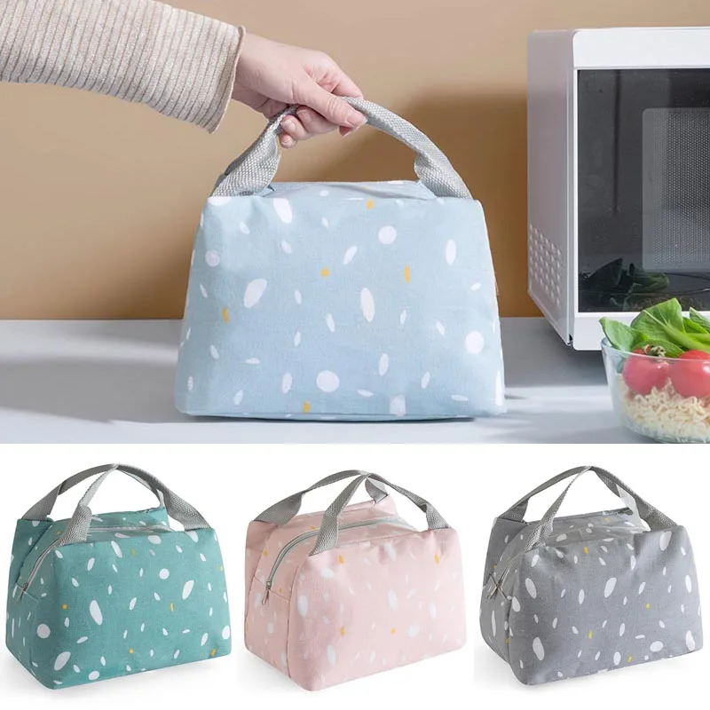 

Women Men Kids Portable Insulated Lunch Bags Picnic Tote Cooler Lunchbag