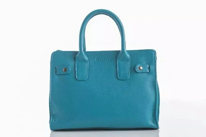 Брендовые женские сумки MeMiki из натуральной кожи; повседневные модельные сумки на ремне; высокое качество; 32 см - Цвет: Синий
