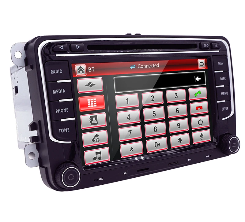 Discount 7" in-dash Car DVD player with GPS navigation,audio Radio stereo,USB/SD BT/TV Canbus,car multimedia headunit for VW universa 5