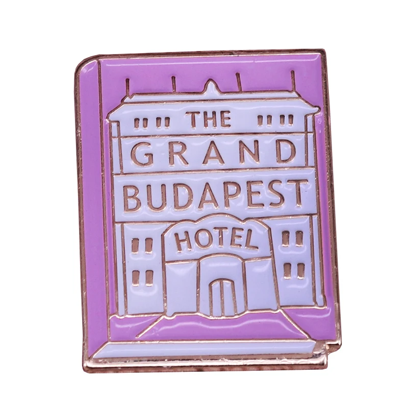 Il Grand Budapest Hotel Spilla Wes Anderson Pellicola Ispirato Pin Memoir Libro Distintivo Flair Aggiunta