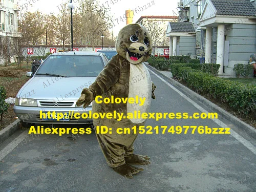 Смарт серый морской лев талисман костюм Mascotte Otariinae Морская собака морское пиво