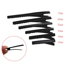 50 шт., маленькие и средние Серебряные Зажимы для волос с крокодиловым бантом, аллигатора, стильные двойные клеевые зажимы для волос, сделай сам, цветы, никелированный металл