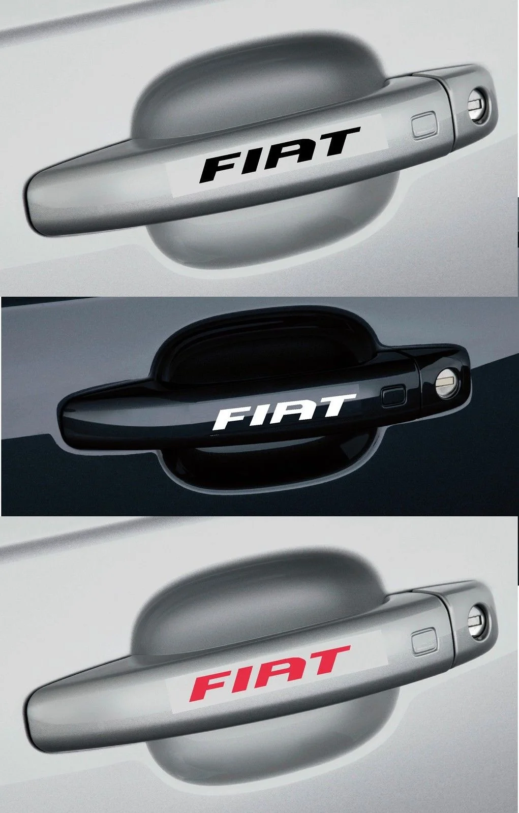 

8x For FIAT - Door Handle CAR DECAL STICKER ADHESIVE - BRAVO PUNTO 100mm long