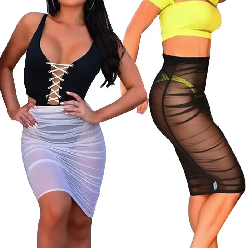 sheer swim skirt