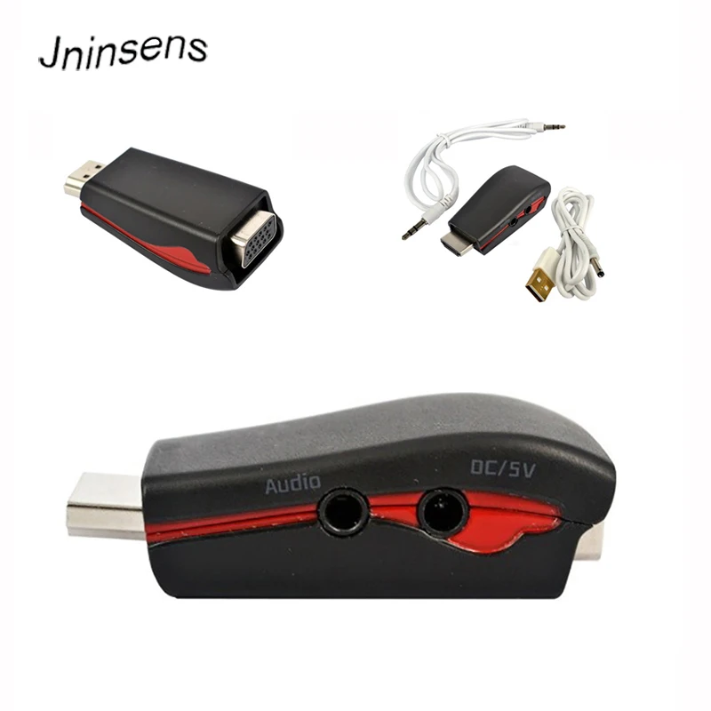 

Hot sale HDMI Male to Female VGA Adapter Connector Converter With Audio Cable USB Power Cable For Laptop PC TV for Xbox 360