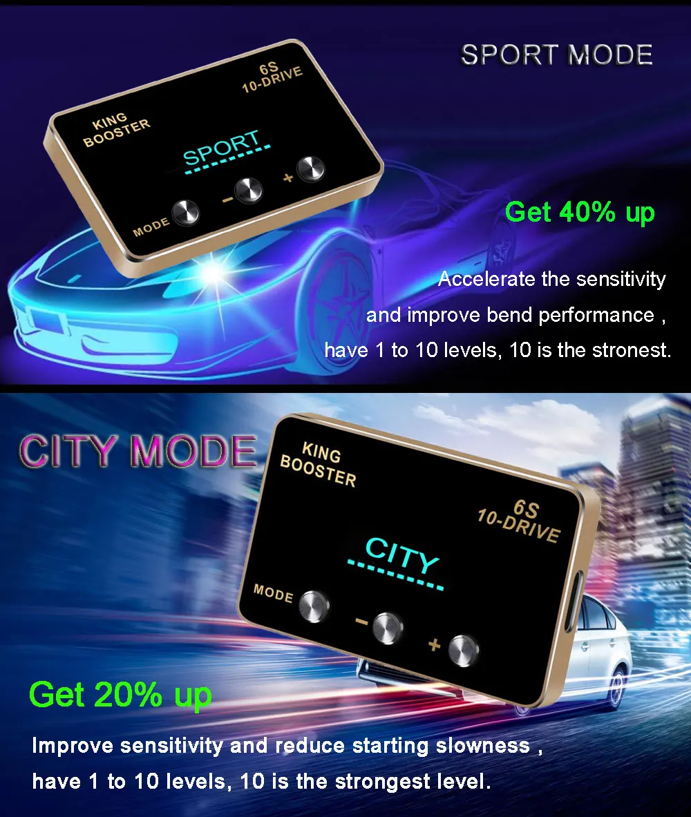 6 car DIY accessories smart pedal commander tuning box electronic throttle controller accelerator speed control module