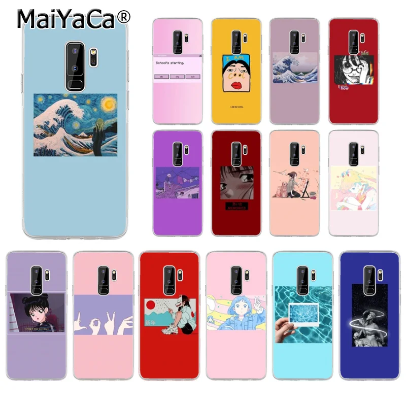 Розовый чехол MaiYaCa для телефона Samsung S5 S6 edge S7 S8 Plus S9 | Мобильные телефоны и