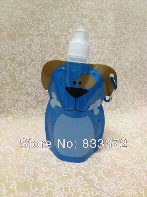 Очаровательная 300 мл детская портативная складная бутылка для воды Стиль Собаки